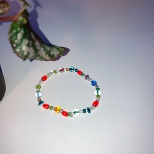 Colorful beaded bracelet 🍄made with lots of love